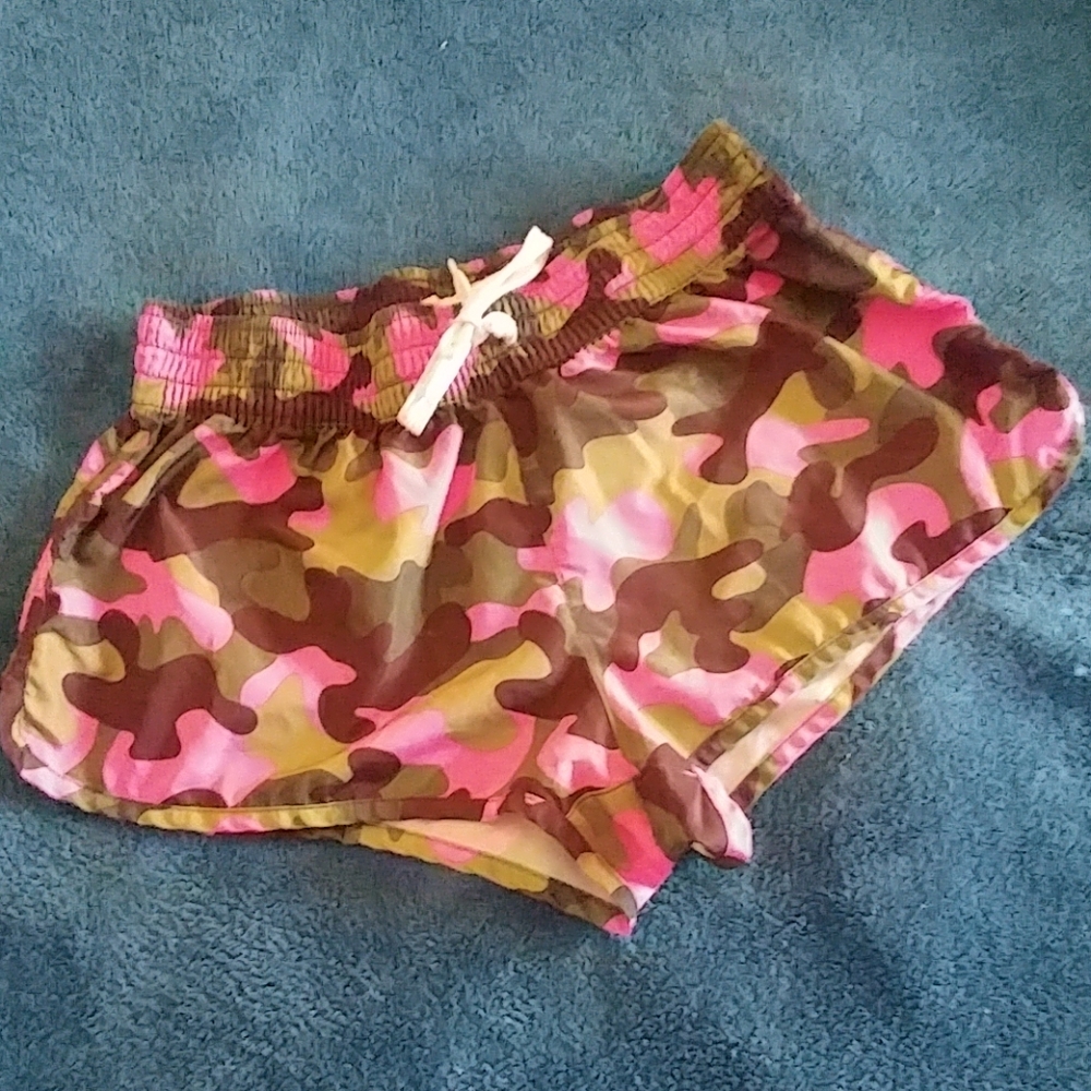 OP Pink Camo Pull On Shorts Size S